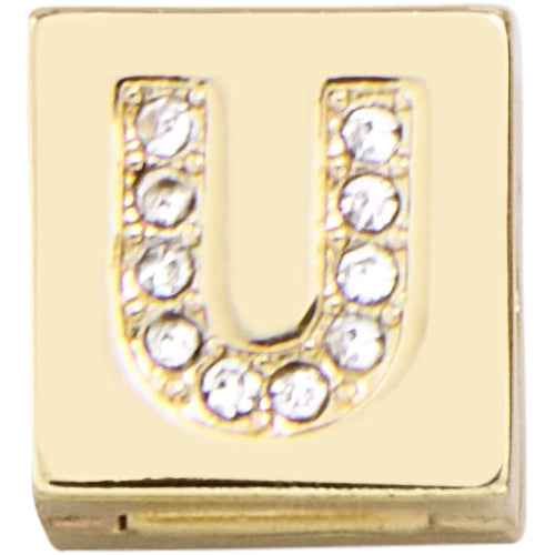 Square Hinge Letter Bead - U