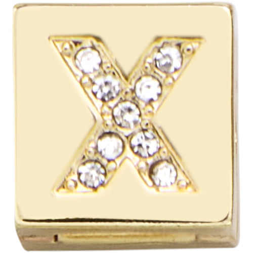 Square Hinge Letter Bead - X