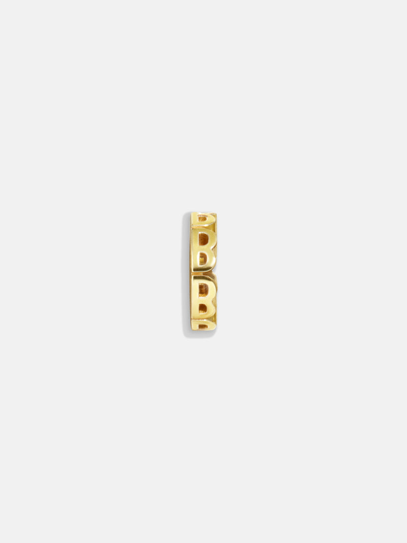 Gold Initial Bead Charm - B