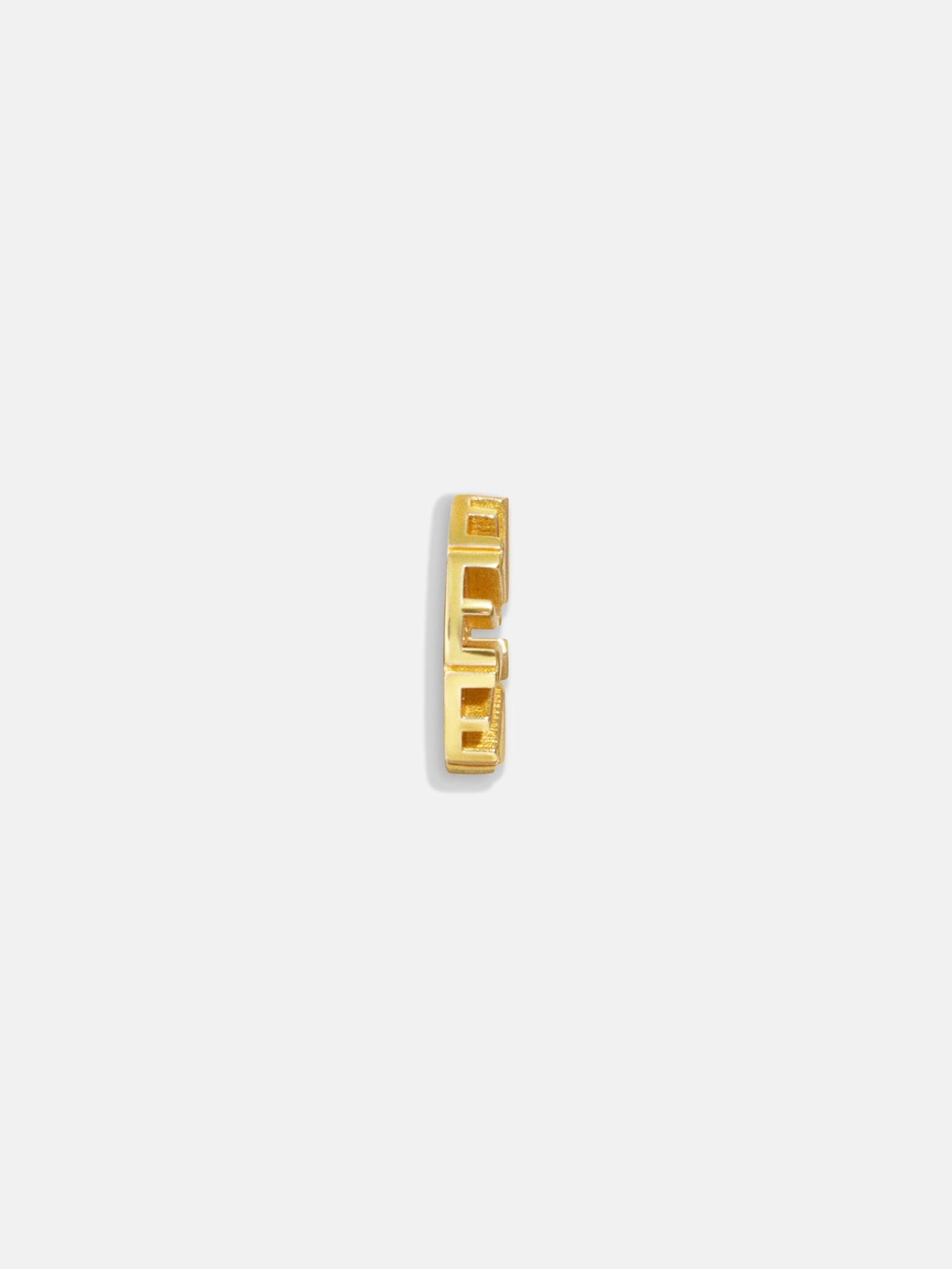 Gold Initial Bead Charm - E