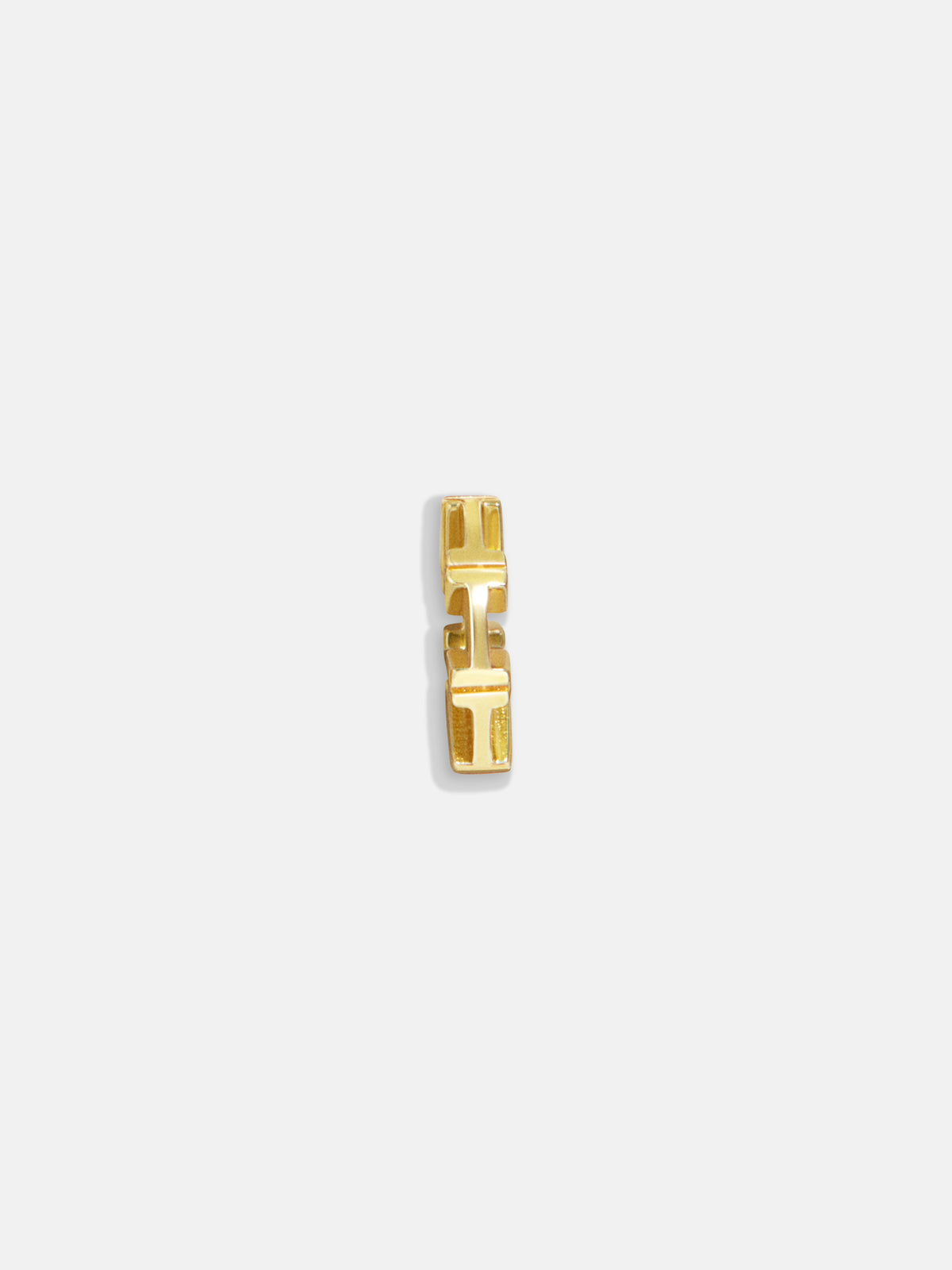 Gold Initial Bead Charm - I