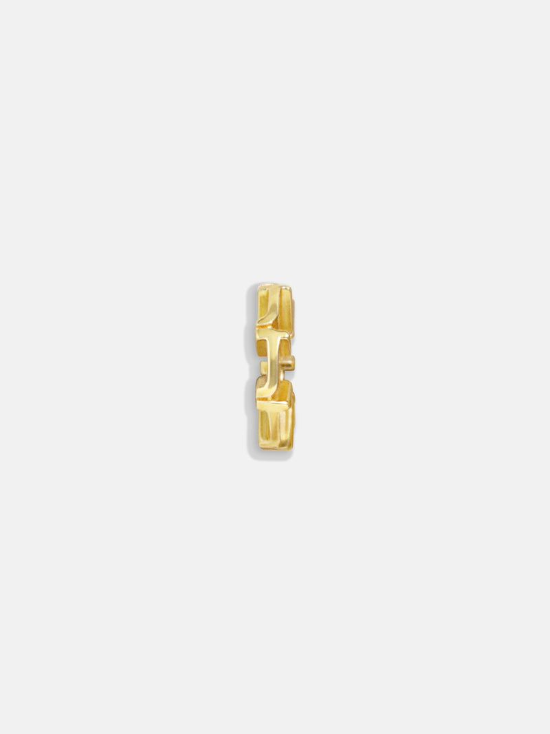 Gold Initial Bead Charm - J