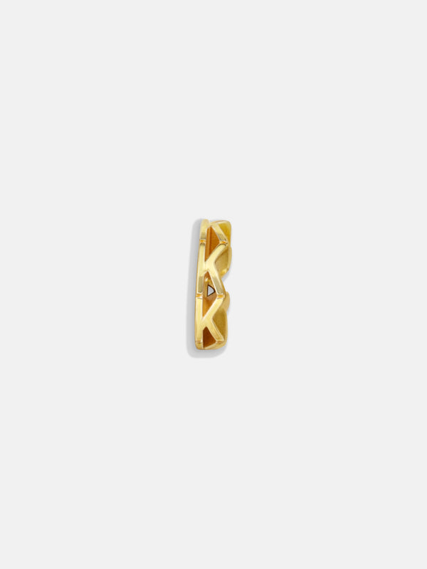 Gold Initial Bead Charm - K