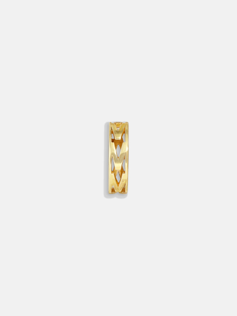 Gold Initial Bead Charm - M