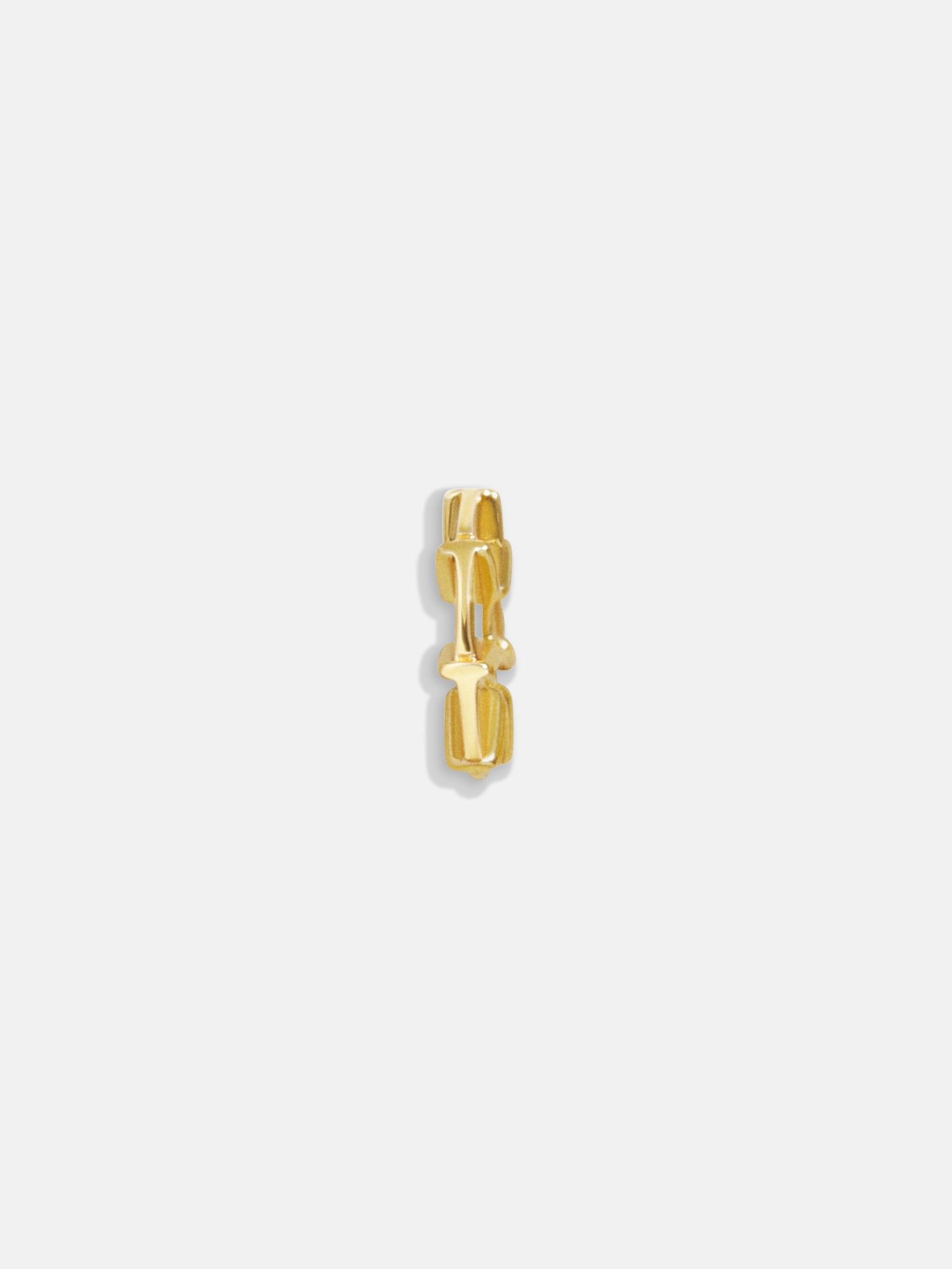 Gold Initial Bead Charm - T