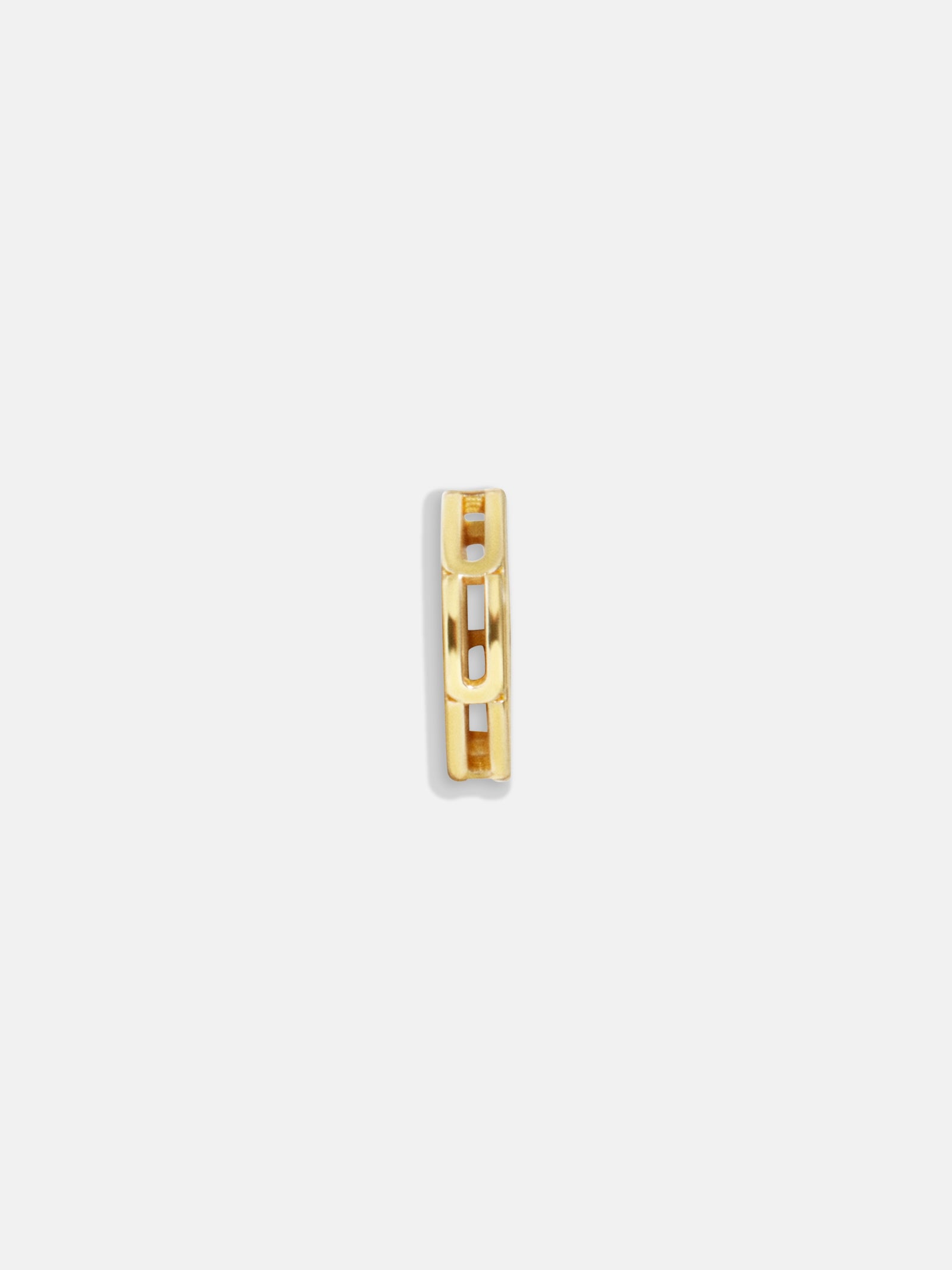 Gold Initial Bead Charm - U