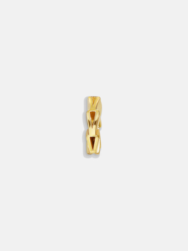 Gold Initial Bead Charm - V