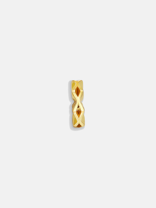 Gold Initial Bead Charm - X