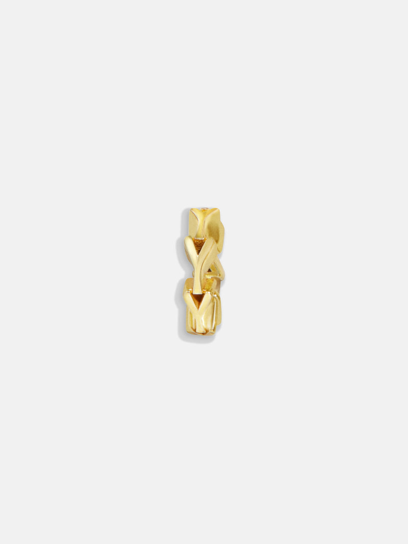 Gold Initial Bead Charm - Y