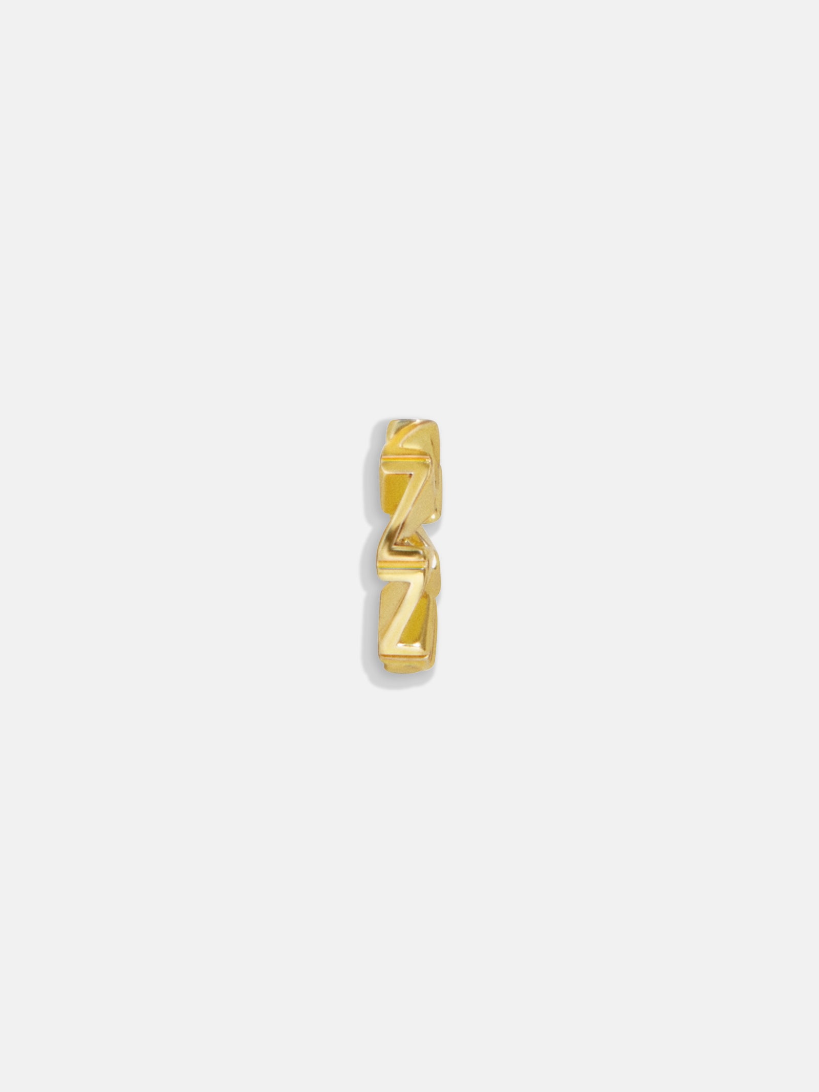 Gold Initial Bead Charm - Z