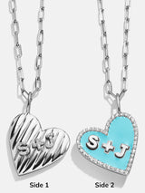 BaubleBar Heart Sterling Silver Custom Reversible Necklace - Silver - 
    Get Gifting: Enjoy 20% Off
  
