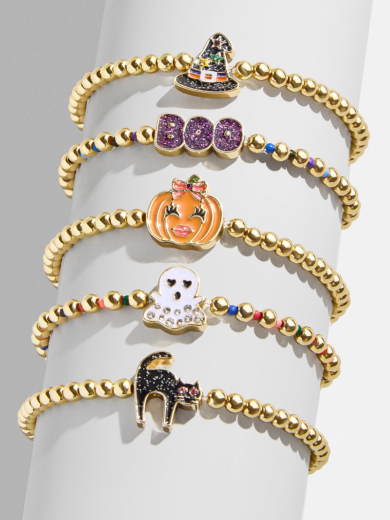 BaubleBar Trick Or Treat Kids' Pisa Bracelet Set - Multi - 
    Five gold beaded stretch bracelets
  
