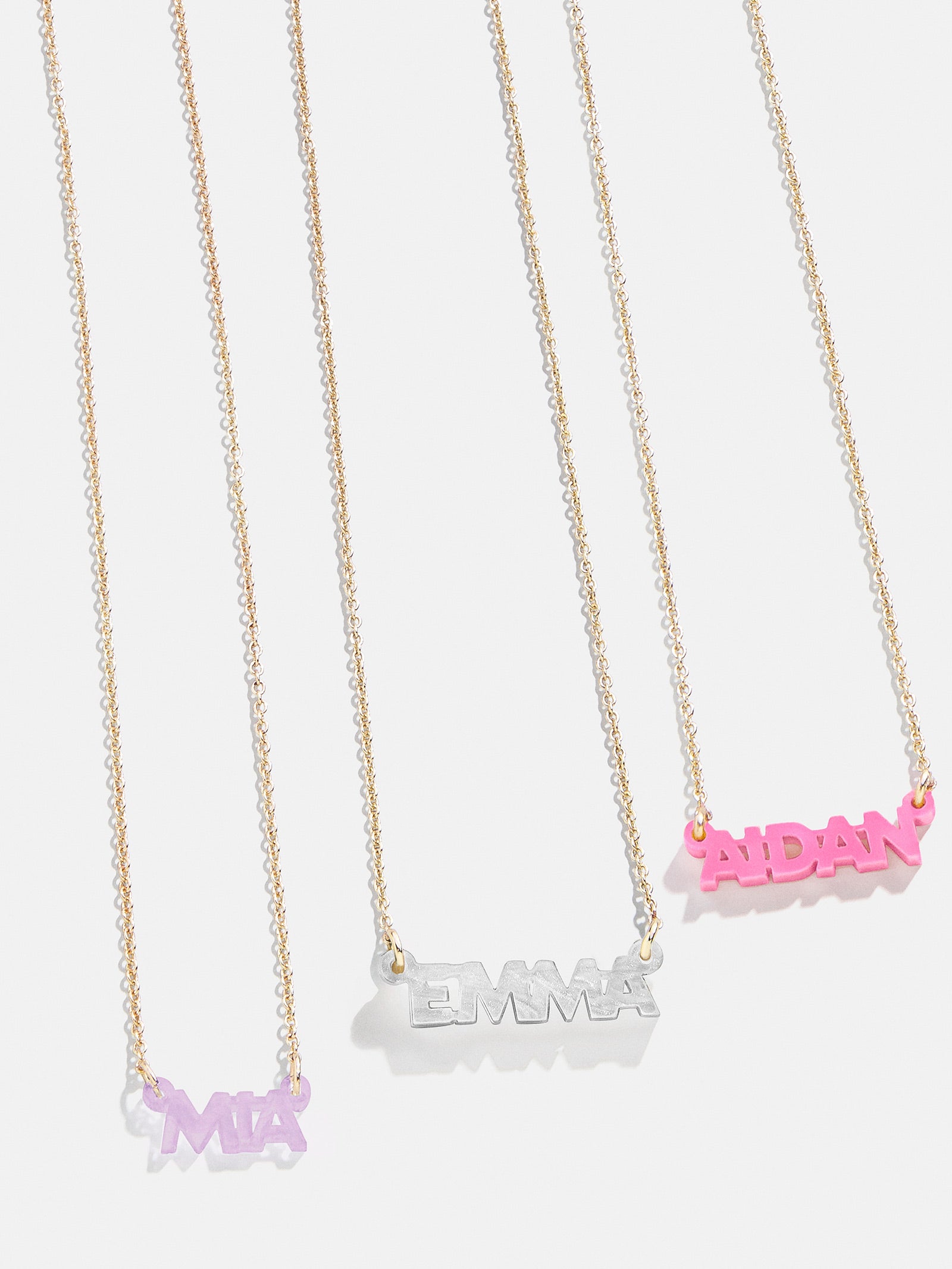 Kids' Custom Nameplate Necklace - Cable Chain