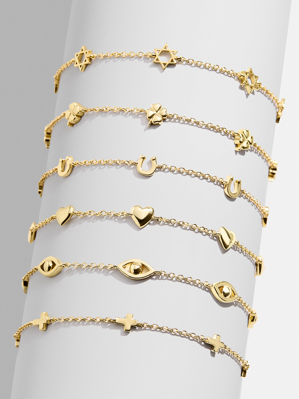 18K Gold Cross Bracelet - Cross