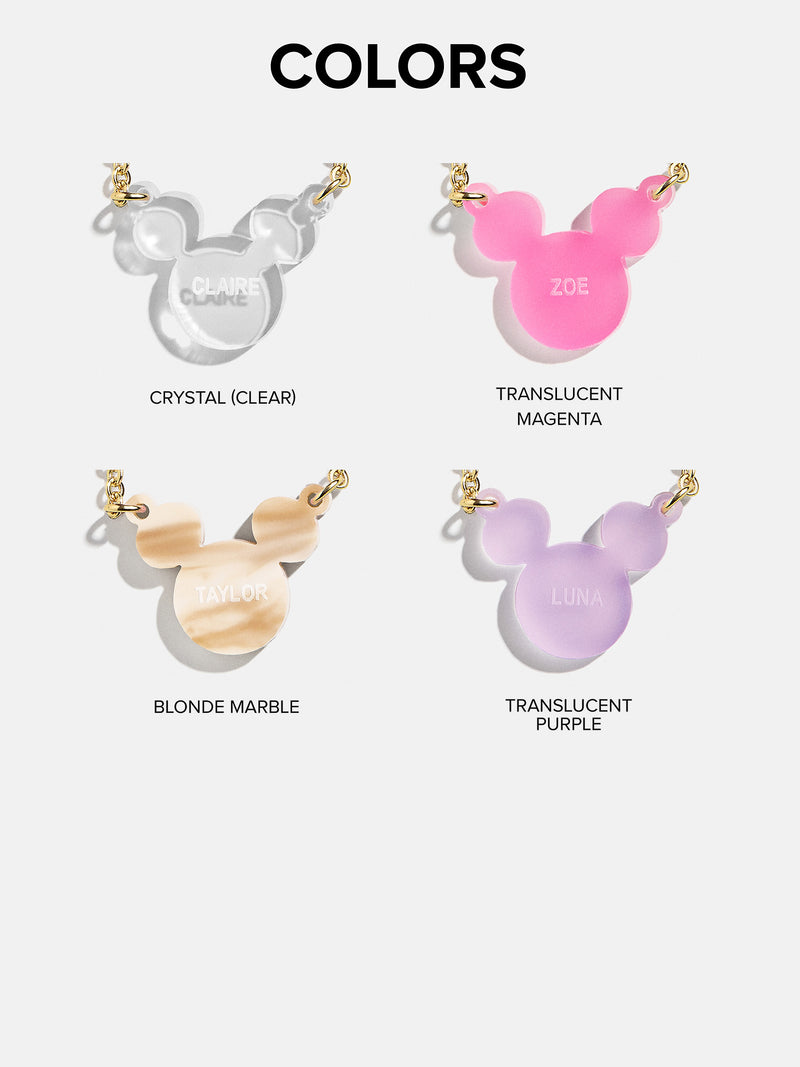 BaubleBar Disney Mickey Mouse Custom Acrylic Necklace - Translucent Magenta - 
    Enjoy 20% Off: One week only
  
