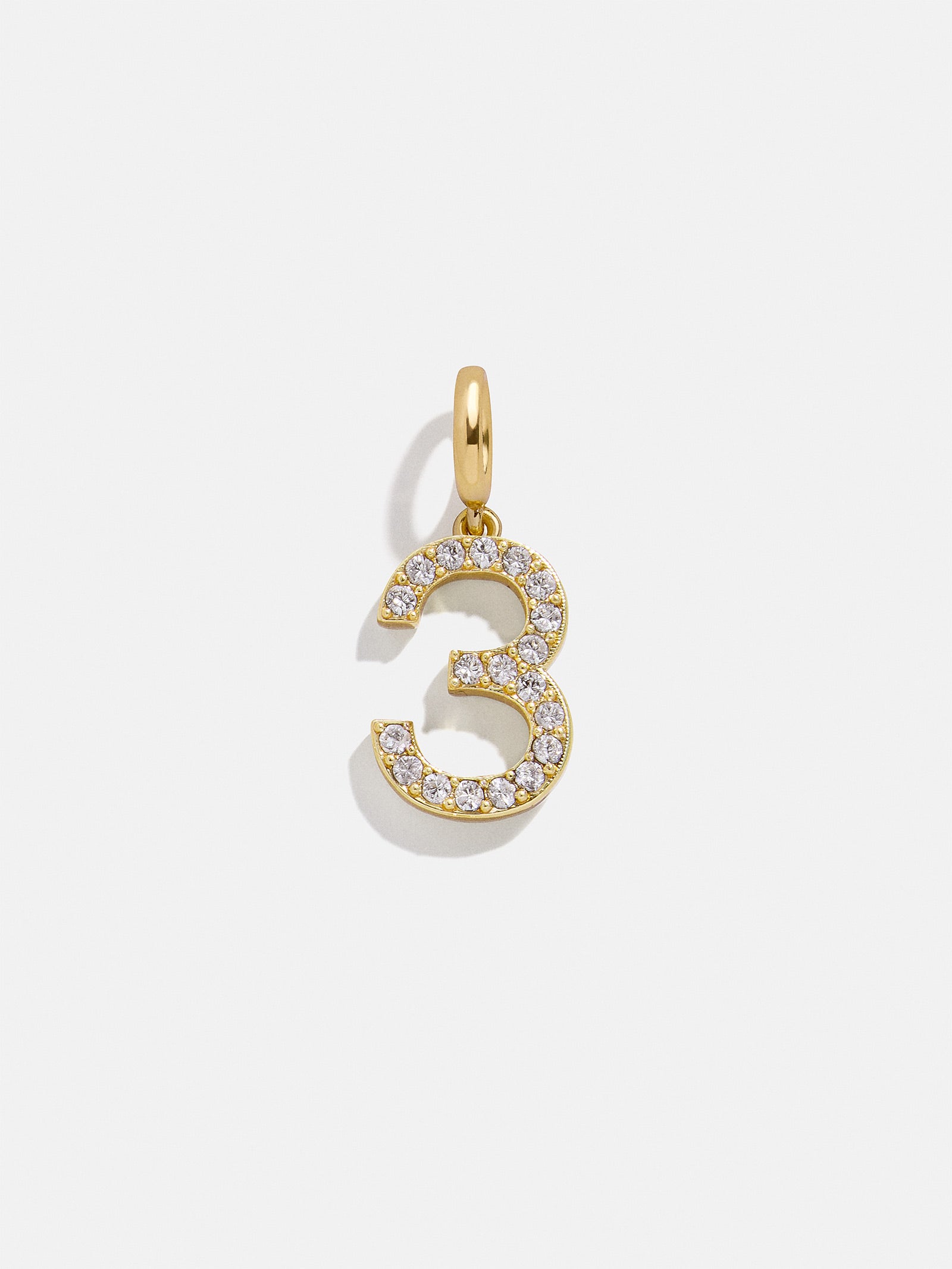 Pavé Number Cluster Charm Bead - 3