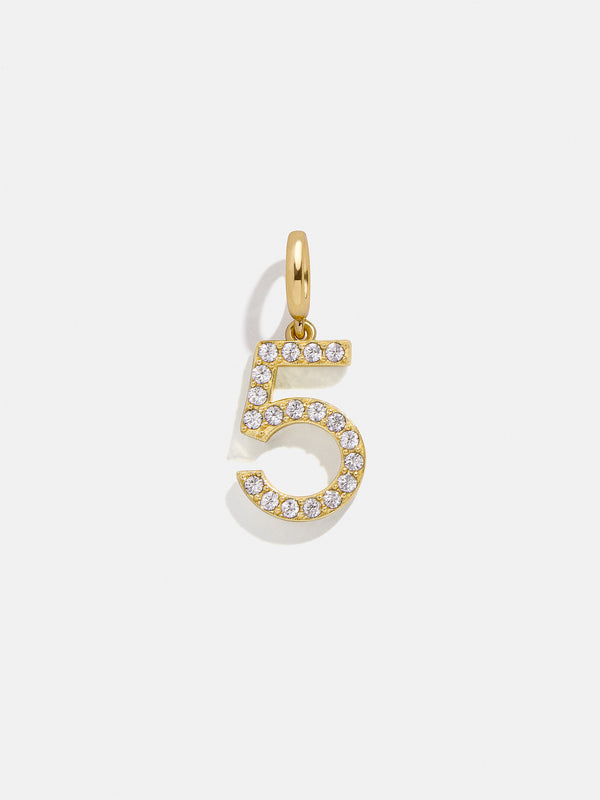 Pavé Number Cluster Charm - 5