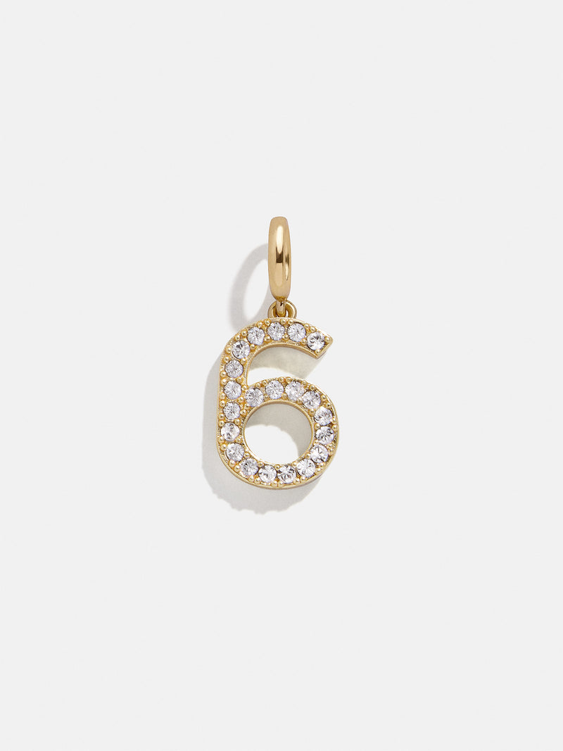 Pavé Number Cluster Charm - 6