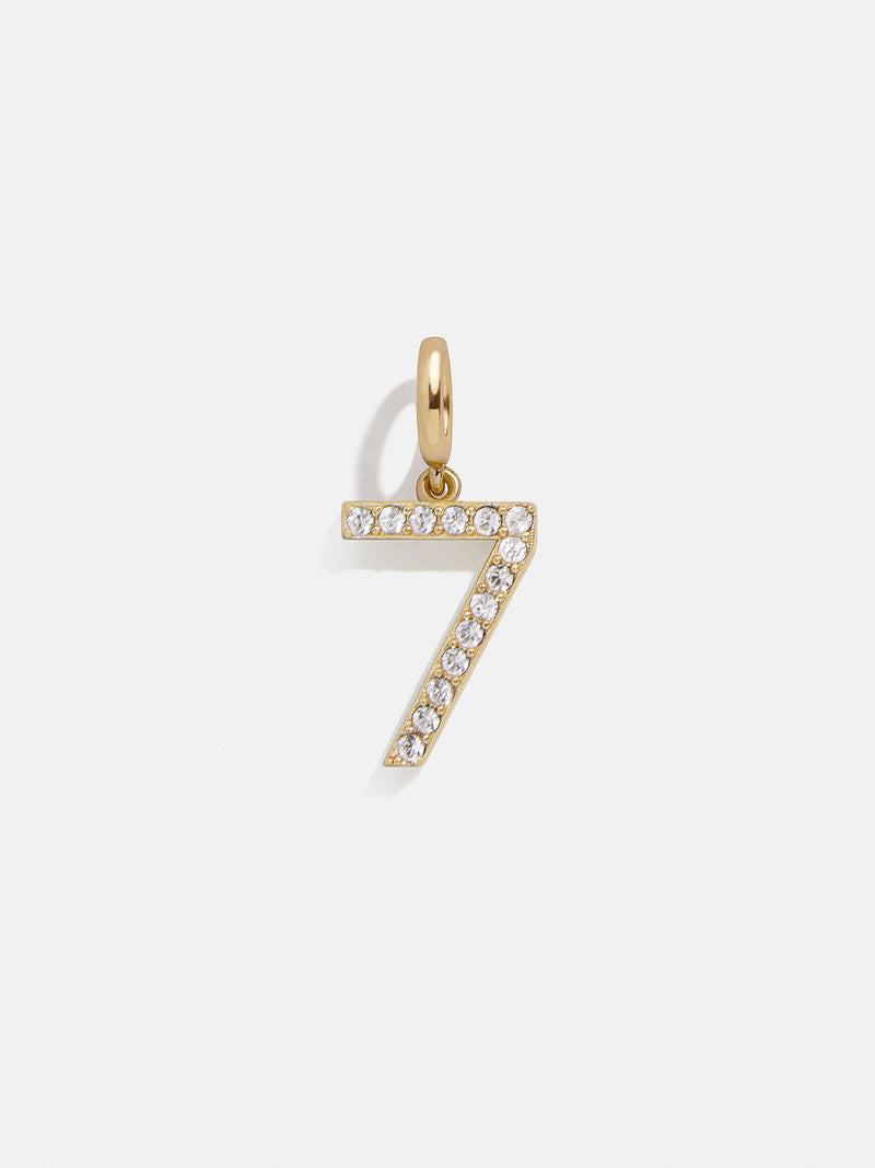 Pavé Number Cluster Charm - 7