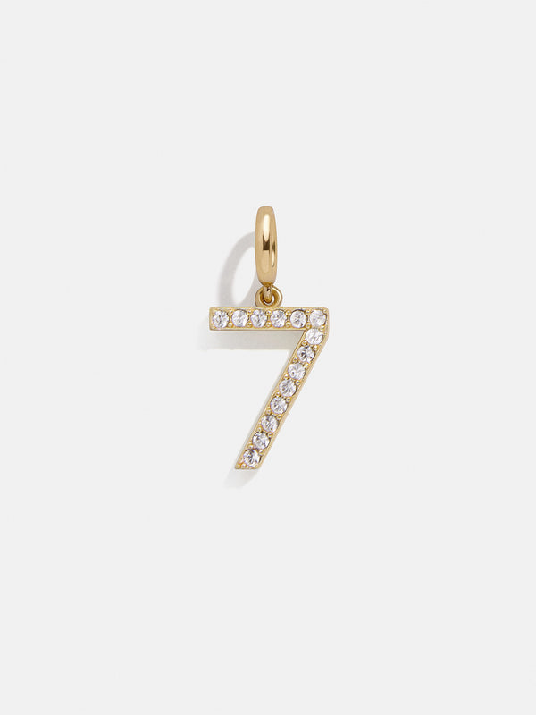 Pavé Number Cluster Charm - 7