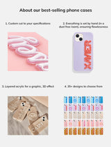 BaubleBar Fine Line Custom iPhone Case - Pink/White - 
    Customizable Phone Case
  
