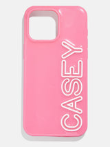 BaubleBar Fine Line Custom iPhone Case - Pink/White - 
    Customizable Phone Case
  
