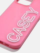 BaubleBar Fine Line Custom iPhone Case - Pink/White - 
    Customizable Phone Case
  
