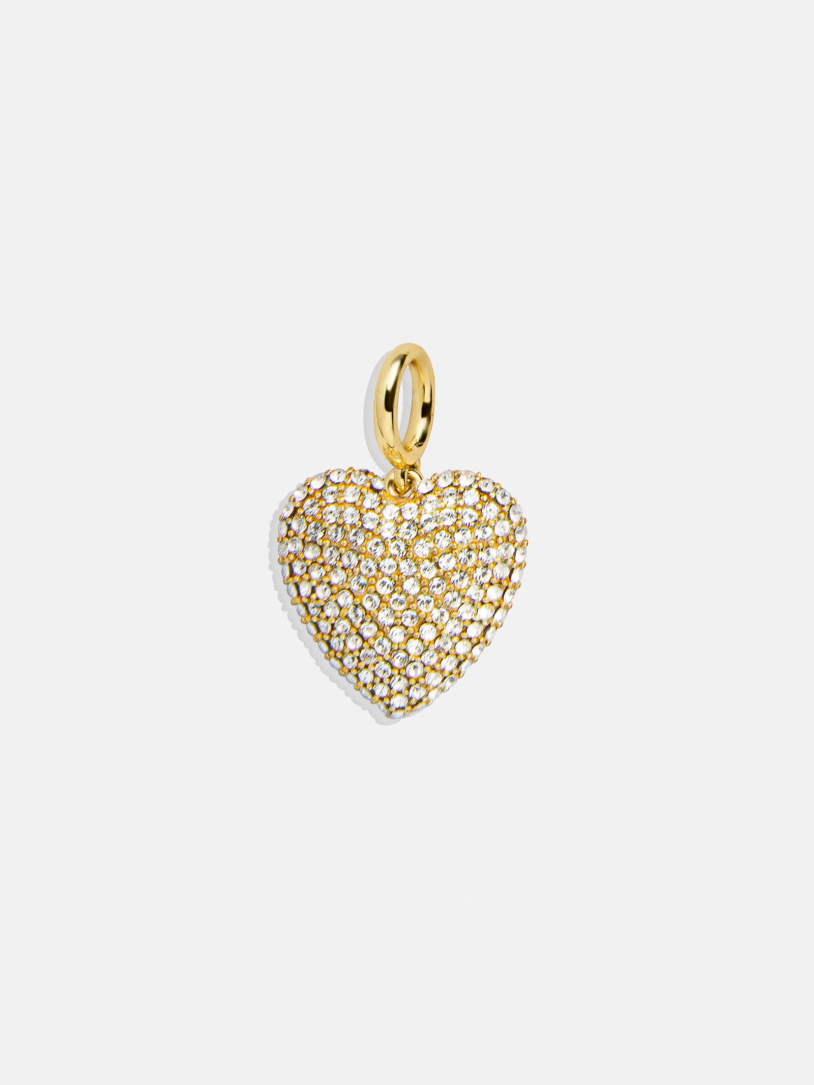 Pave Puffy Heart Cluster Charm