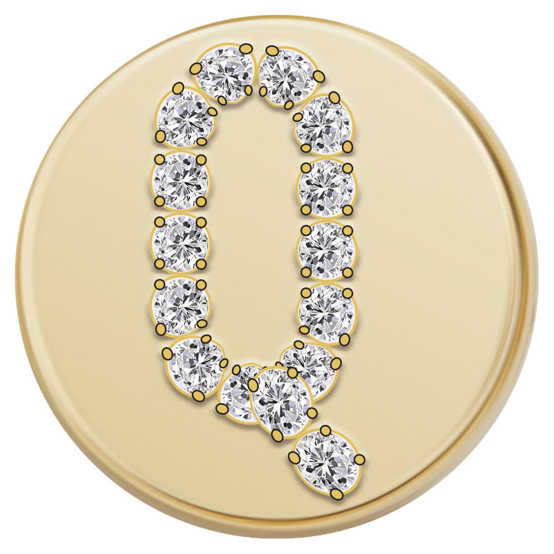 Gold Letter Bead - Q