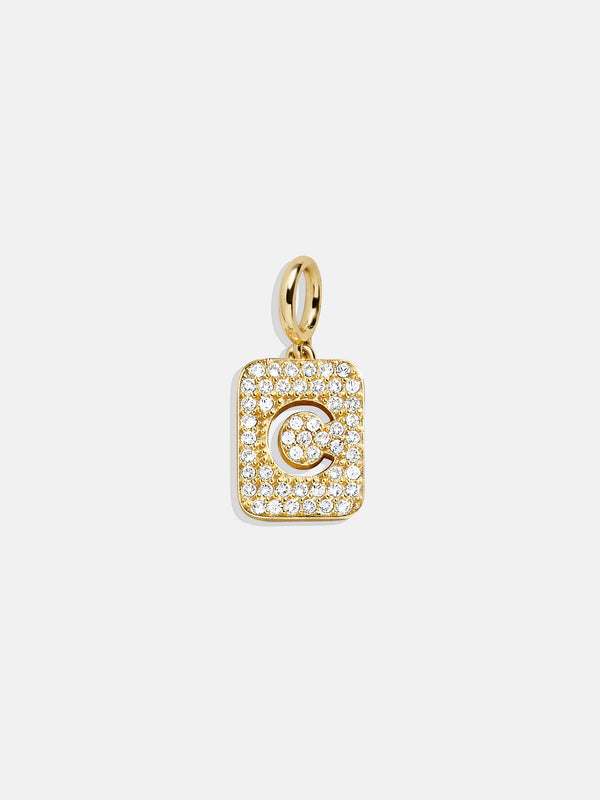 Block Pavé Initial Cluster Charm - C