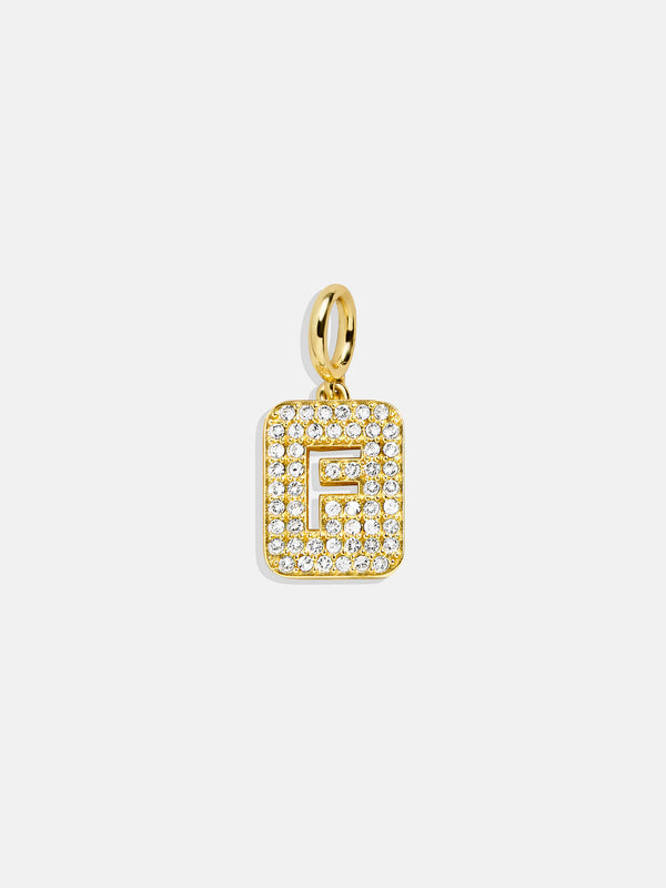 Block Pavé Initial Cluster Charm - F