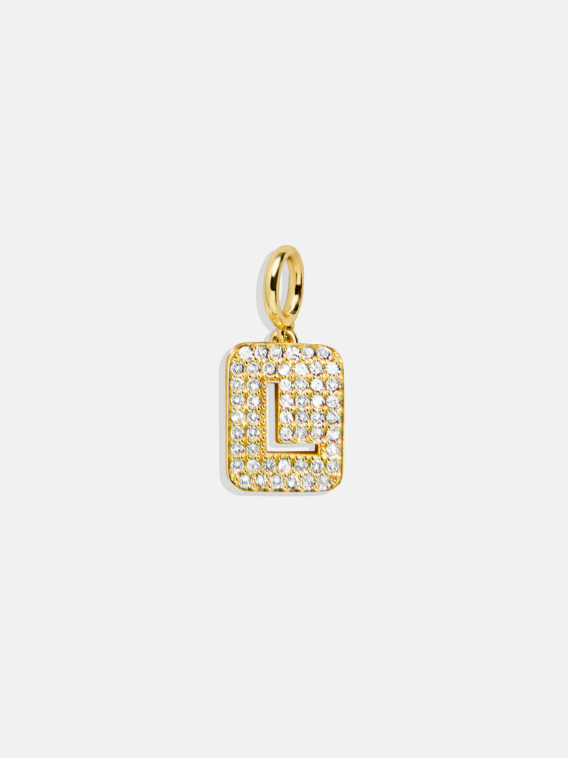 BaubleBar Block Pavé Initial Cluster Charm - L - 
    Enjoy 20% Off Necklaces – For a Limited Time
  
