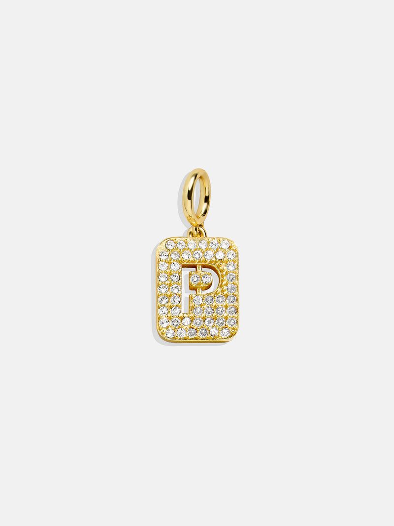 Block Pavé Initial Cluster Charm - P