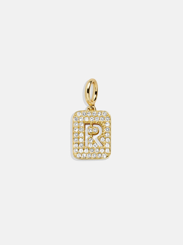 Block Pavé Initial Cluster Charm - R