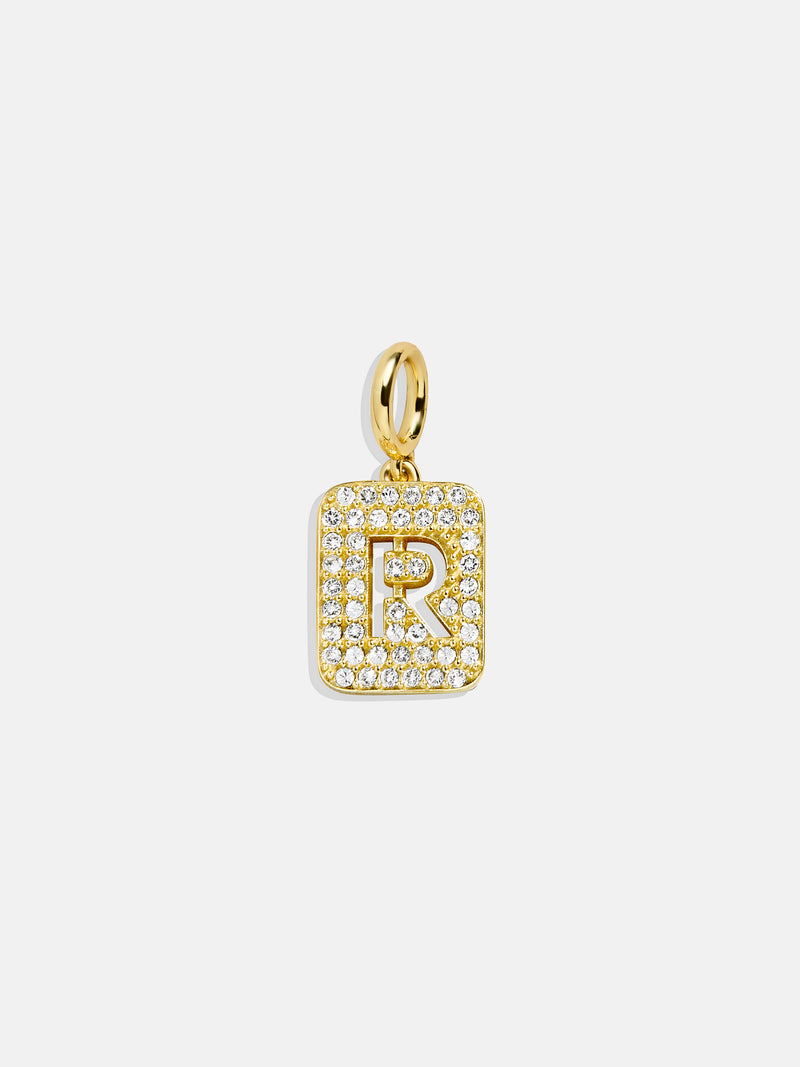 Block Pavé Initial Cluster Charm - R