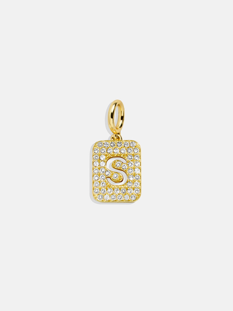 Block Pavé Initial Cluster Charm - S