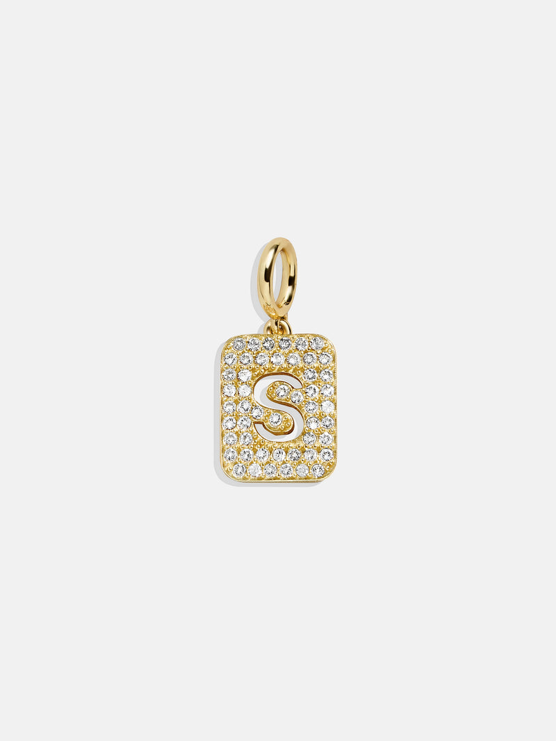 Block Pavé Initial Cluster Charm - S