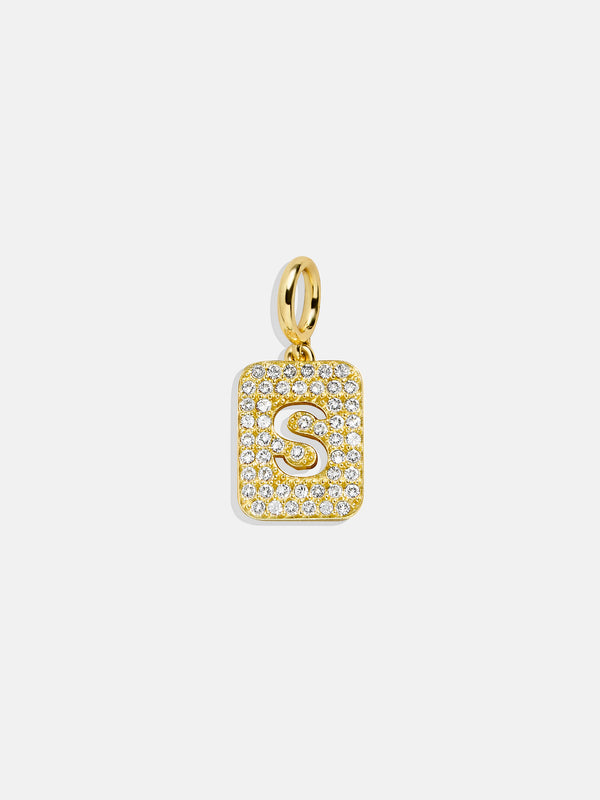 Block Pavé Initial Cluster Charm - S