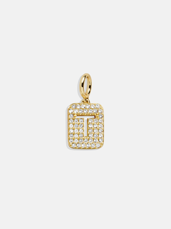 Block Pavé Initial Cluster Charm - T