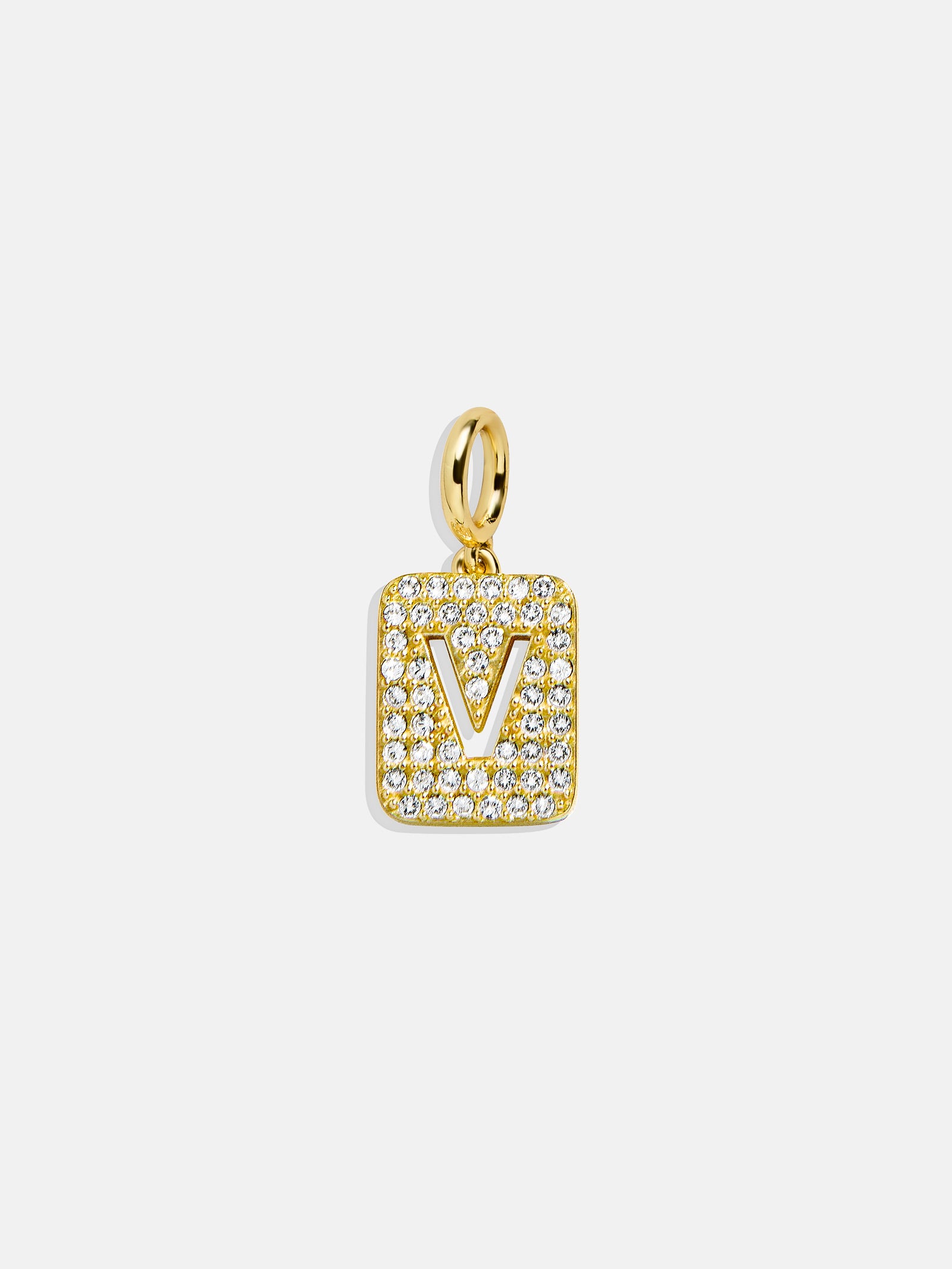 Block Pavé Initial Cluster Charm - V