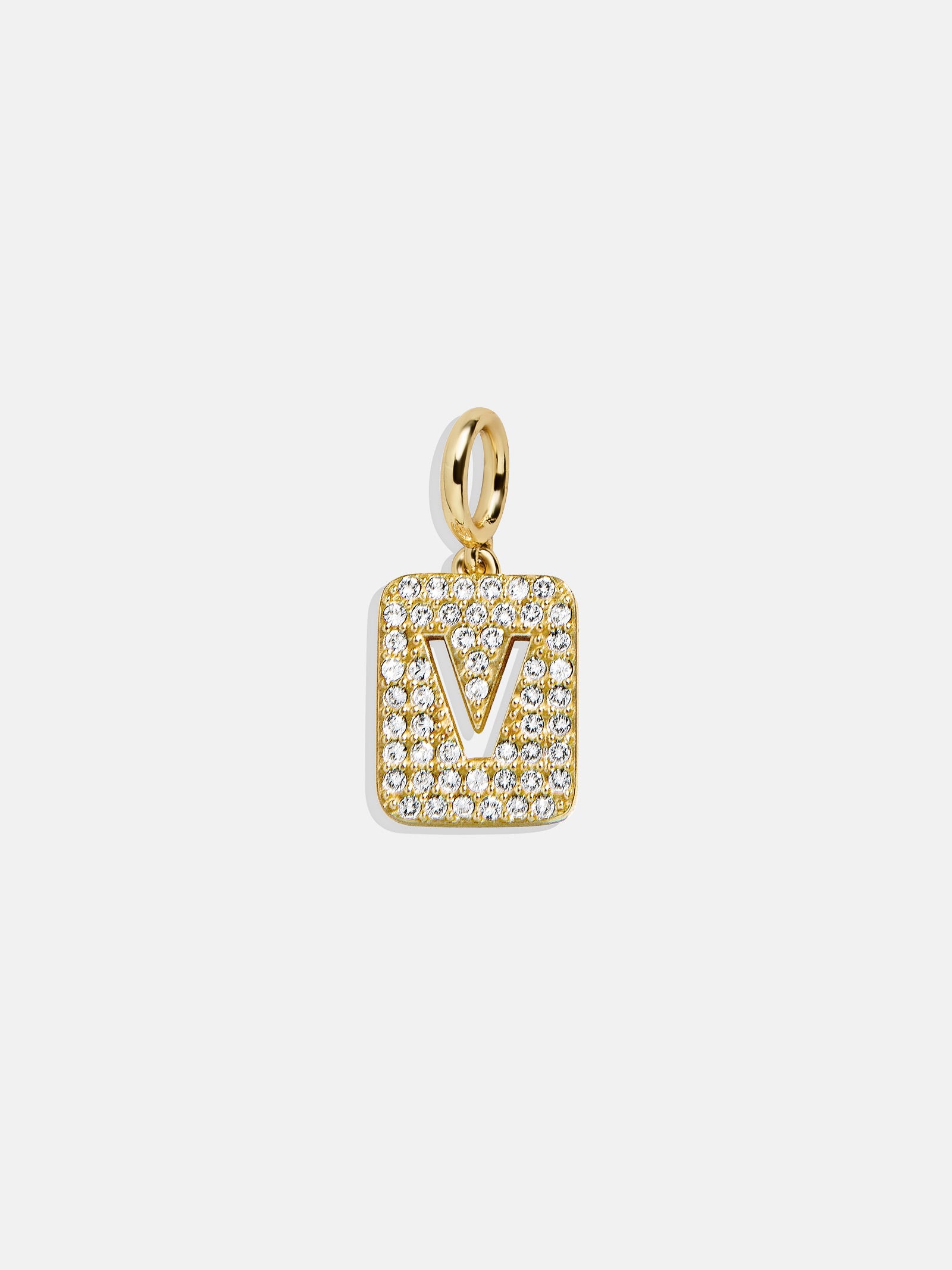 Block Pavé Initial Cluster Charm - V