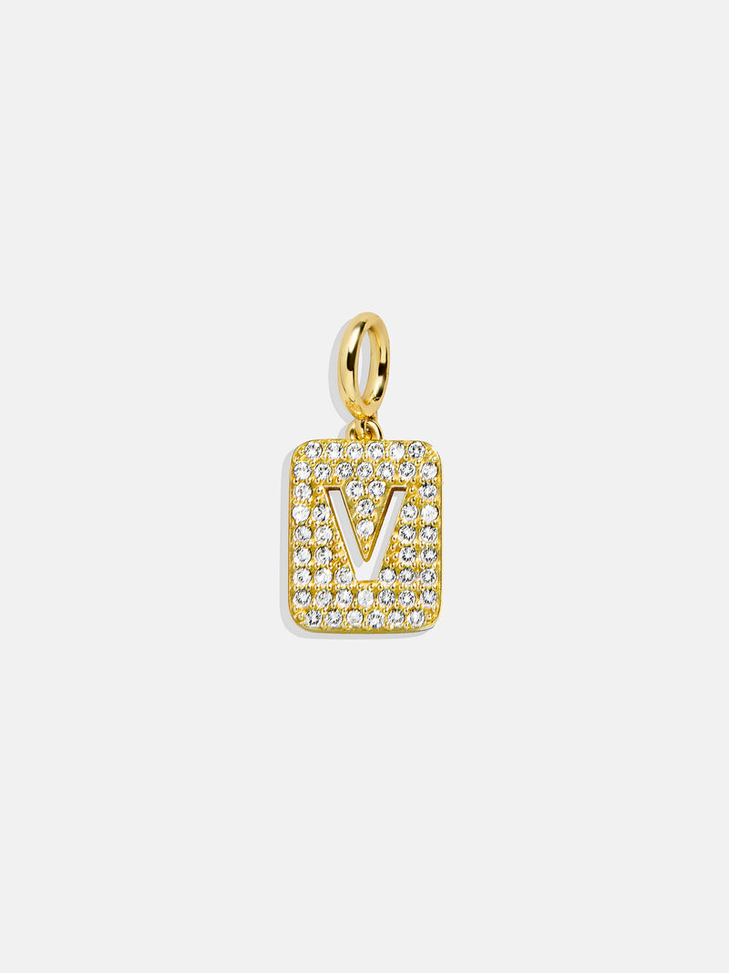 BaubleBar Block Pavé Initial Cluster Charm - V - 
    Enjoy 20% Off Necklaces – For a Limited Time
  
