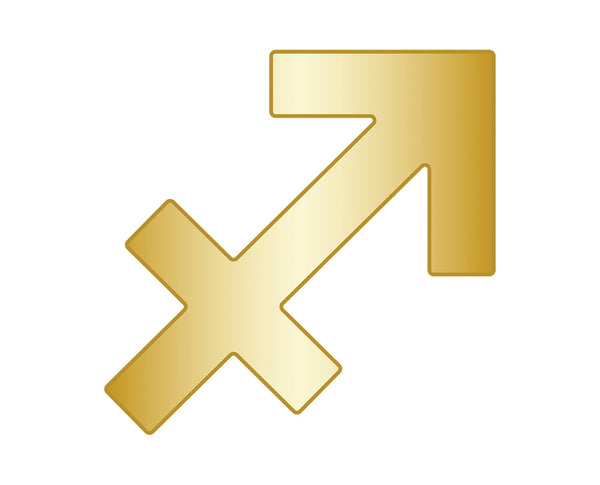 Sagittarius Zodiac Icon - Gold