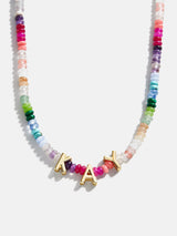 BaubleBar Semi-Precious Custom Nameplate Necklace - Multi - 
    Semi-precious custom necklace
  
