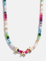 BaubleBar Semi-Precious Custom Nameplate Necklace - Multi - 
    Enjoy 20% Off Custom Gifts
  
