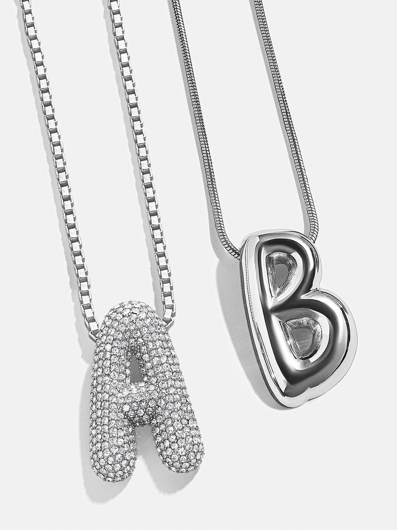 BaubleBar Bubble Initial Necklace - Silver - 
    25% Off Custom Gifts: One Week Only
  
