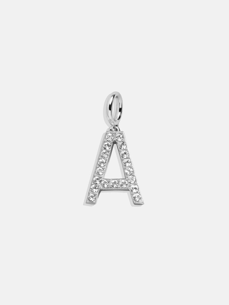 BaubleBar Silver Pave Initial Cluster Charm - A - 
    Enjoy 20% Off Custom Gifts
  
