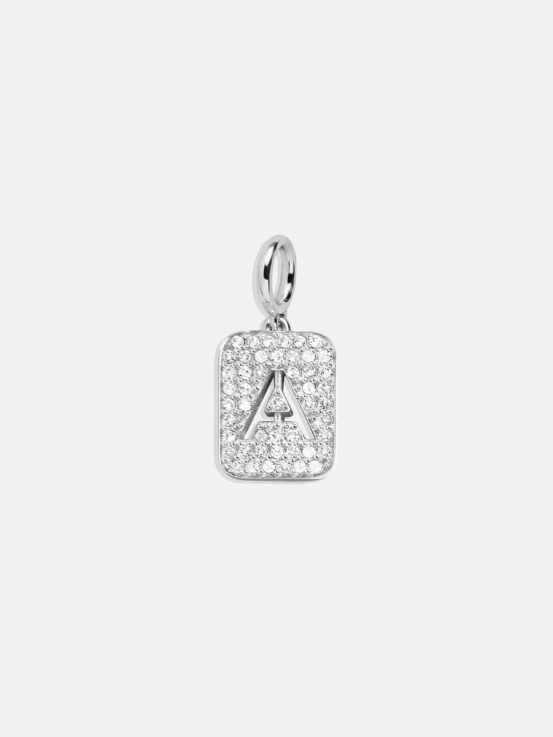 BaubleBar Silver Block Pave Cluster Charm - A - 
    Early Black Friday Deal: 20% Off Custom Gifts
  
