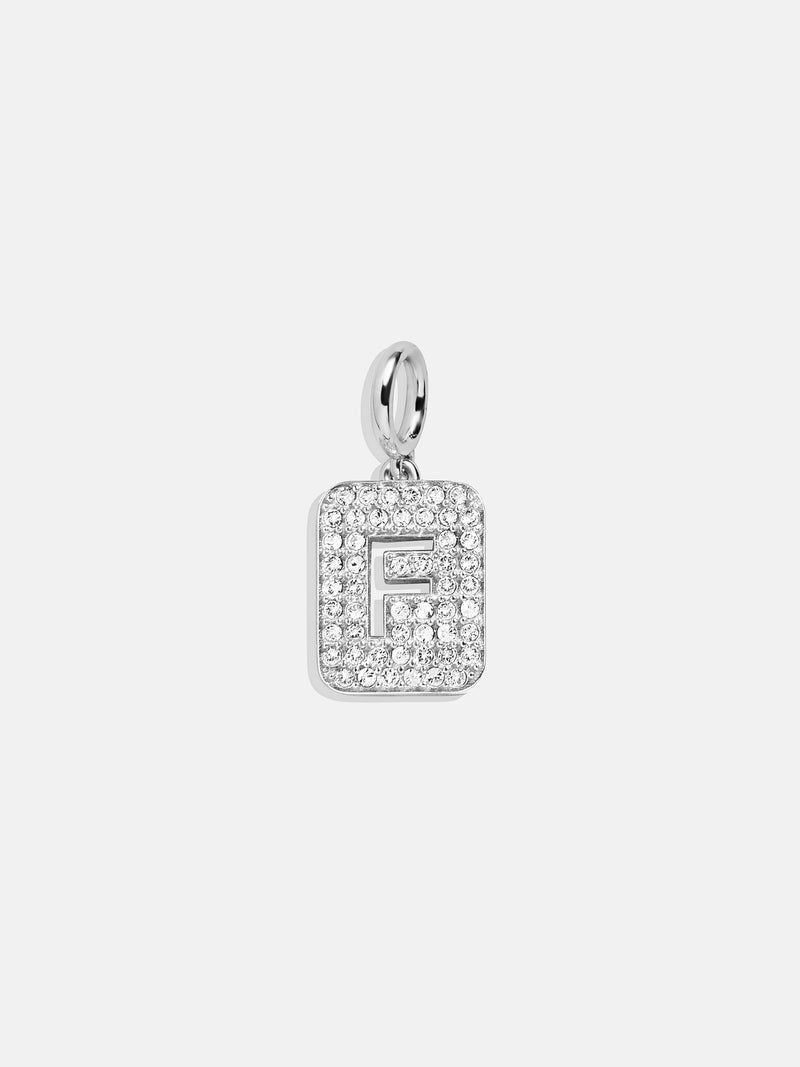 BaubleBar Silver Block Pave Cluster Charm - F - 
    Early Black Friday Deal: 20% Off Custom Gifts
  
