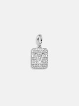 BaubleBar Silver Block Pave Cluster Charm - V - 
    Early Black Friday Deal: 20% Off Custom Gifts
  
